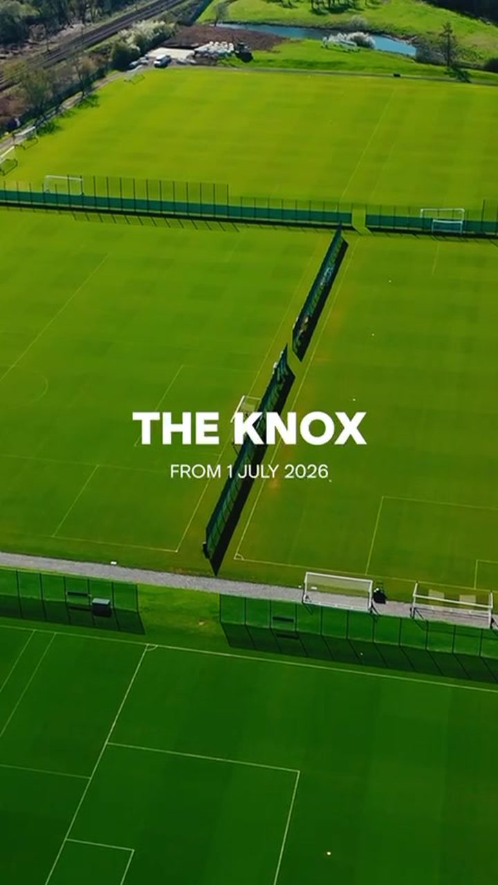 Aerial view of the Newcastle United training ground, titled The KNOX